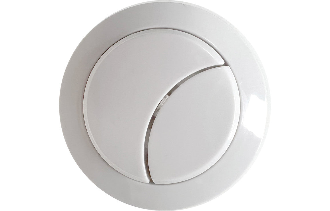Dual Push Button Cover (Rod) - Matt White