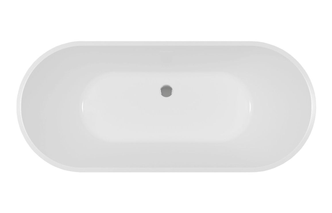 Wrea Fluted Freestanding 1700x750x570mm 0TH Bath