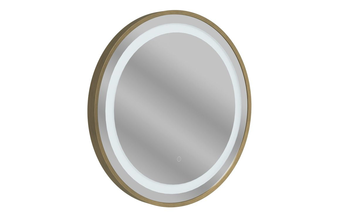 Isabelle 600mm Round Front-Lit LED Mirror - Brushed Bronze