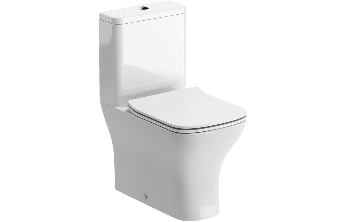 Dee 510mm Floor Standing Unit & Close Coupled WC Pack - White Gloss