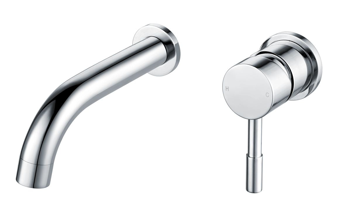 Goole Wall Mounted Basin Mixer - Chrome