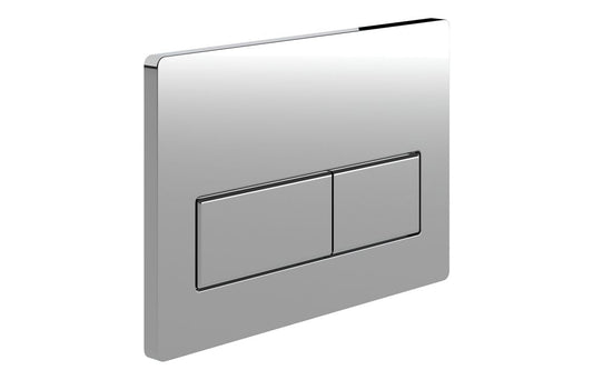 Rectangle Push Button Flushplate - Chrome