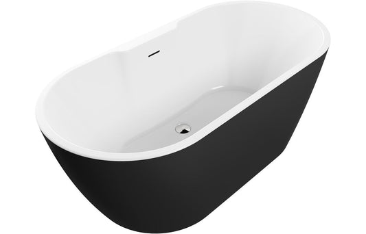 Waddington Freestanding 1655x745x580mm 0TH Bath - Black