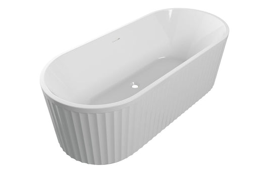Wrea Fluted Freestanding 1700x750x570mm 0TH Bath