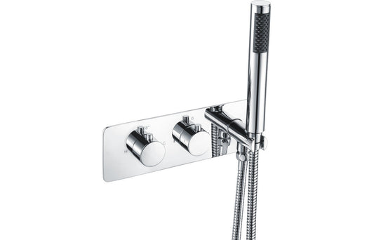 Natalie Thermostatic Two Outlet Shower Valve w/Handset - Chrome