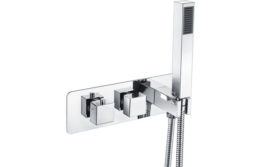 Barker Thermostatic Two Outlet Shower Valve w/Handset - Chrome