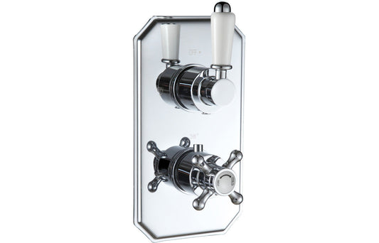 Stuart Traditional Lever Thermostatic Single Outlet Shower Valve - Chrome