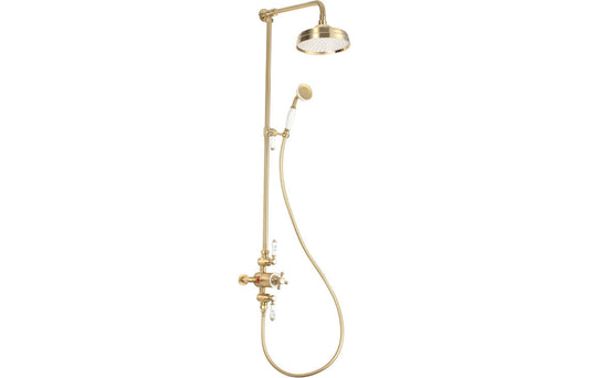 Stuart Thermostatic Shower Kit - Brushed Brass