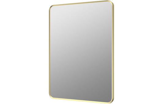 Poulton 600x800mm Rectangle Mirror - Brushed Brass