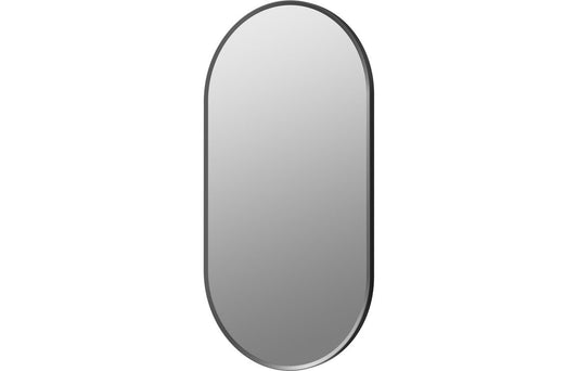 Poulton 800x400mm Oblong Mirror - Matt Black