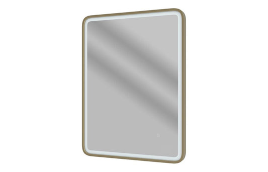 Charlotte 600mm Rectangle Front-Lit LED Mirror - Brushed Bronze