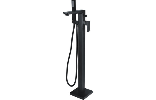 Harrogate Floor Standing Bath/Shower Mixer - Matt Black