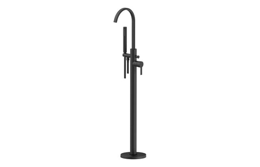 Louise Floor Standing Bath/Shower Mixer - Matt Black