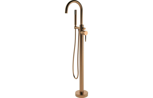 Goole Floor Standing Bath/Shower Mixer - Brushed Bronze