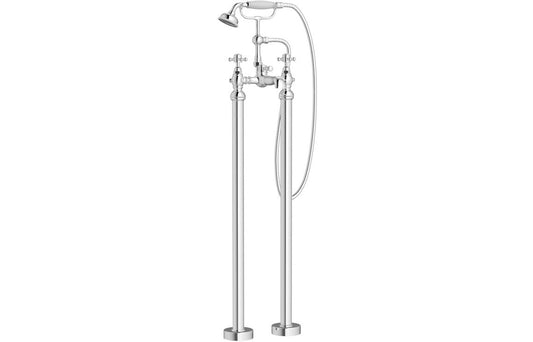 Dodd Floor Standing Bath/Shower Mixer & Shower Kit - Chrome