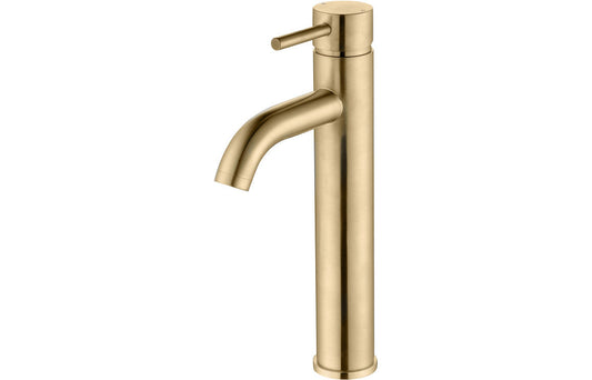 Goole Tall Basin Mixer - Brushed Brass