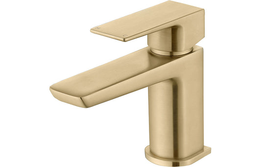 Harrogate Cloakroom Basin Mixer & Waste - Brushed Brass