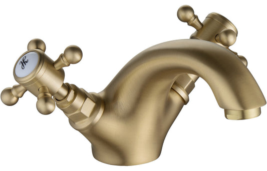 Dodd Basin Mixer & Pop Up Waste - Brushed Brass