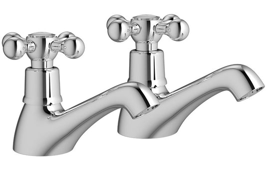 Toulouse Basin Pillar Taps - Chrome