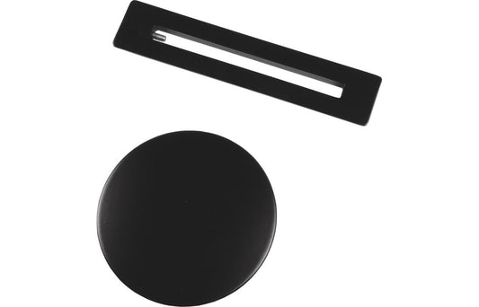 Floor Standing Bath Overflow & Waste Cover - Black