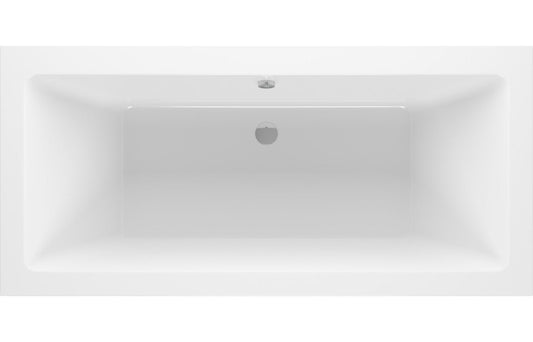 Waterfoot Square Double End SUPERCAST 1700x700x550mm 0TH Bath w/Legs