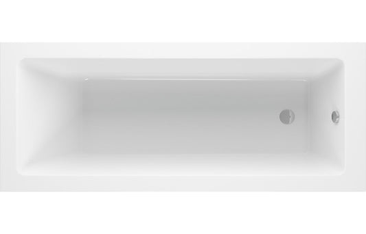 Waterfoot Square Single End 1600x700x550mm 0TH Bath w/Legs